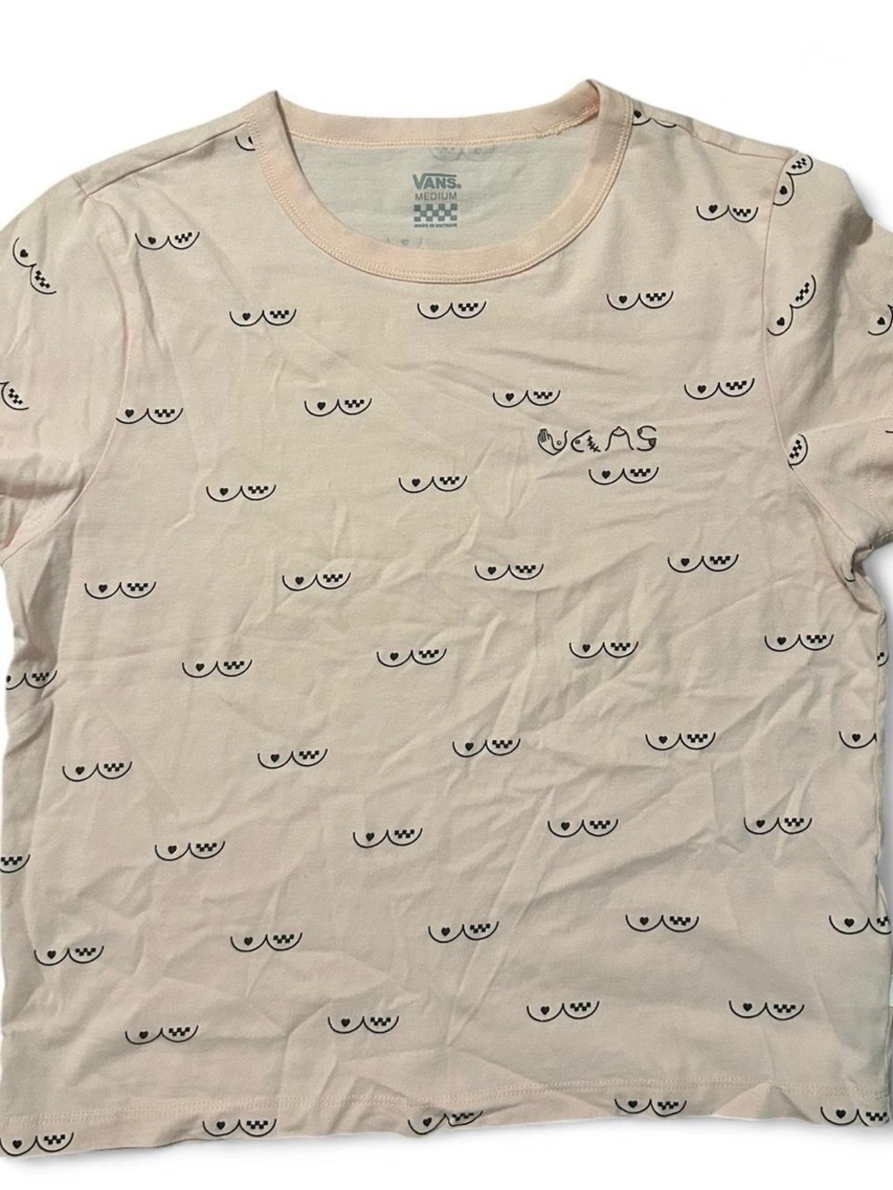 Vans Pink Graphic Tee - Breast Cancer Awareness (NWOT)